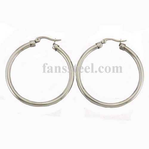 FSE14PR14 shiny hollow hoop earring